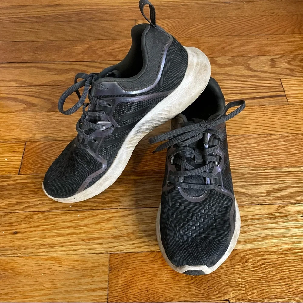 Adidas Bounce Sneakers Size 7.5 Black - Picture 3 of 7